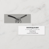 Vintages gerades Rasiermesser/Mini Mini Visitenkarte (Vorne/Hinten)