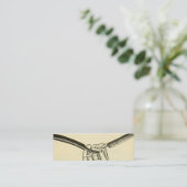 Vintages gerades Rasiermesser Mini Visitenkarte (Stehend Vorderseite)