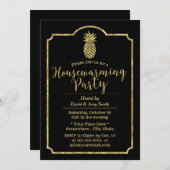 Vintages Gerahmtes Ananassehaus Einladung (Vorne/Hinten)