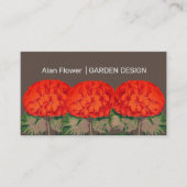 Vintages Geranium Trio - fett blühende Pflanzen Visitenkarte (Vorderseite)