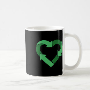 Vintages Gerecycelt Logoherz Gestaltete Erde Kaffeetasse