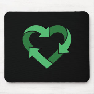 Vintages Gerecycelt Logoherz Gestaltete Erde Mousepad
