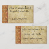 Vintages gerecyceltes asiatisches Retro Visitenkarte (Vorne/Hinten)