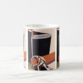 Vintages Geschäft, Art-Deco-Stoffe und Textilien Kaffeetasse (Mittel)