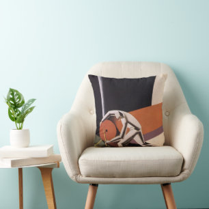 Vintages Geschäft, Art-Deco-Stoffe und Textilien Kissen