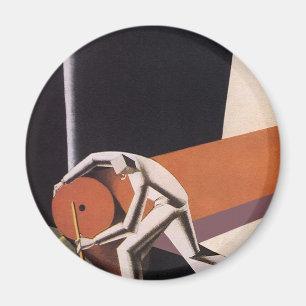 Vintages Geschäft, Art-Deco-Stoffe und Textilien Magnet