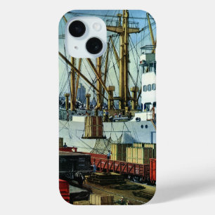 Vintages Geschäft, Beförderung von Frachtgut iPhone 15 Hülle