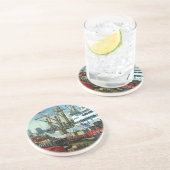 Vintages Geschäft, Beförderung von Frachtgut Getränkeuntersetzer (Seite)