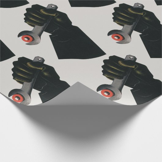 Vintages Geschäft, Fabrikmachinist Geschenkpapier (Ecke)