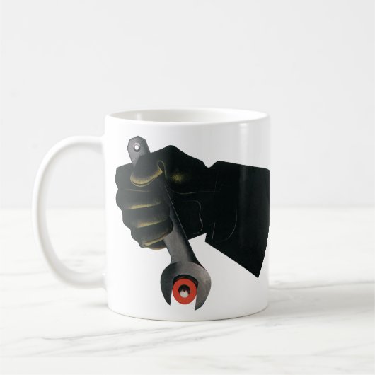 Vintages Geschäft, Fabrikmachinist Kaffeetasse (Links)