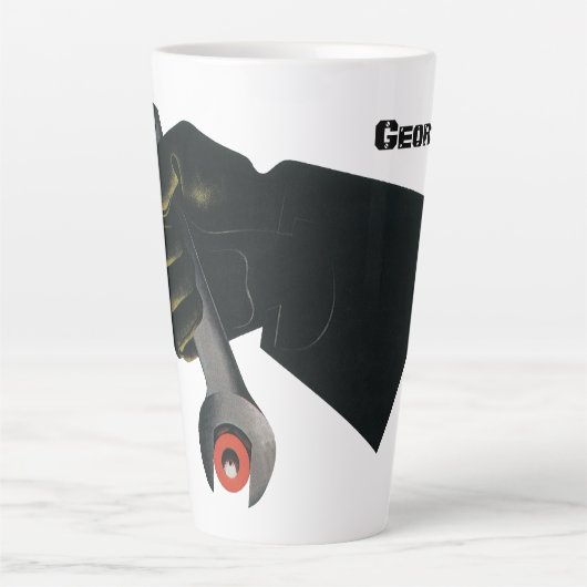 Vintages Geschäft, Fabrikmachinist Milchtasse (Vorderseite)