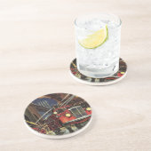 Vintages Geschäft, Feuerwehrmänner Feuerwehrfahrze Getränkeuntersetzer (Seite)