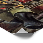 Vintages Geschäft, Feuerwehrmänner Feuerwehrfahrze Poster (Ecke)