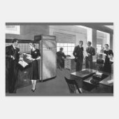 Vintages Geschäft, Führungskraft Geschäftsstelle Geschenkpapier Set (Vorderseite 3)