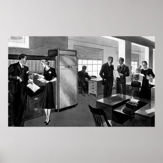Vintages Geschäft, Führungskraft Geschäftsstelle Poster (Vorne)