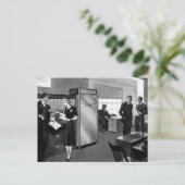 Vintages Geschäft, Führungskraft Geschäftsstelle Postkarte (Stehend Vorderseite)