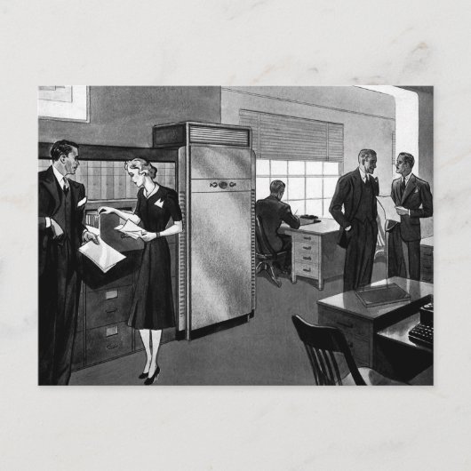 Vintages Geschäft, Führungskraft Geschäftsstelle Postkarte (Vorderseite)