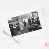 Vintages Geschäft, Führungskraft Geschäftsstelle Rechteckiger Aufkleber (Umschlag)