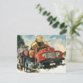 Vintages Geschäft, LKW-Logging mit Lumberjacks (Stehend Vorderseite)