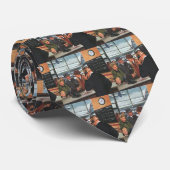 Vintages Geschäft, Mitarbeiter am Ticketschalter Krawatte (Gerollt)