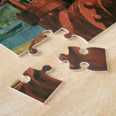 Vintages Geschäft, Öltankschiff mit Hafenarbeiter Puzzle (Seite)