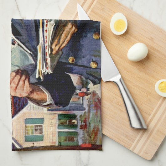 Vintages Geschäft, Postbote Geschirrtuch (Viertel Falte)