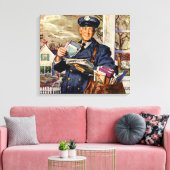 Vintages Geschäft, Postbote Leinwanddruck (Insitu (Wohnzimmer))
