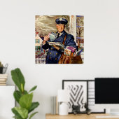 Vintages Geschäft, Postbote Poster (Heimbüro)