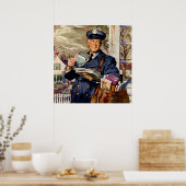 Vintages Geschäft, Postbote Poster (Küche)