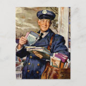Vintages Geschäft, Postbote Postkarte (Vorderseite)
