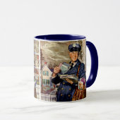 Vintages Geschäft, Postbote Tasse (VorderseiteRechts)