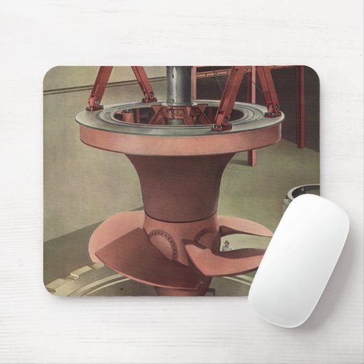 Vintages Geschäft, Riesenwasserturbinen Mousepad (Mit Mouse)