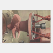 Vintages Geschäft, Riesenwasserturbinenenergie Geschenkpapier Set (Vorderseite 3)