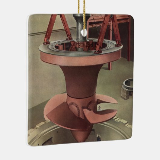 Vintages Geschäft, Riesenwasserturbinenenergie Keramikornament (Rechts)