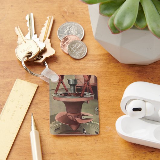 Vintages Geschäft, Riesenwasserturbinenenergie Schlüsselanhänger (Schreibtisch)