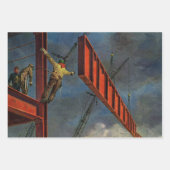 Vintages Geschäft, Stahlarbeiter Geschenkpapier Set (Vorderseite 2)