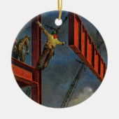 Vintages Geschäft, Stahlarbeiter Keramik Ornament (Vorne)