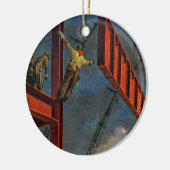 Vintages Geschäft, Stahlarbeiter Keramik Ornament (Links)