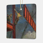 Vintages Geschäft, Stahlarbeiter Keramikornament (Links)