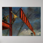 Vintages Geschäft, Stahlarbeiter Poster (Vorne)