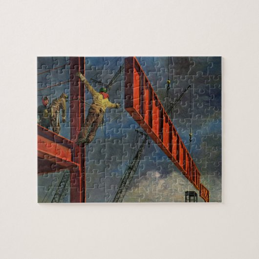 Vintages Geschäft, Stahlarbeiter Puzzle (Horizontal)