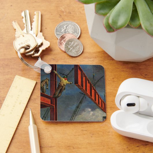 Vintages Geschäft, Stahlarbeiter Schlüsselanhänger (Schreibtisch)