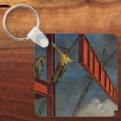 Vintages Geschäft, Stahlarbeiter Schlüsselanhänger (Vorderseite)