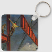 Vintages Geschäft, Stahlarbeiter Schlüsselanhänger (Rückseite)