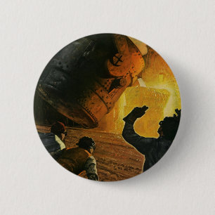 Vintages Geschäft, Stahlindustrie Button