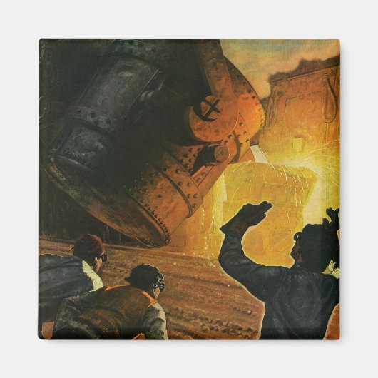 Vintages Geschäft, Stahlindustrie Magnet (Vorne)