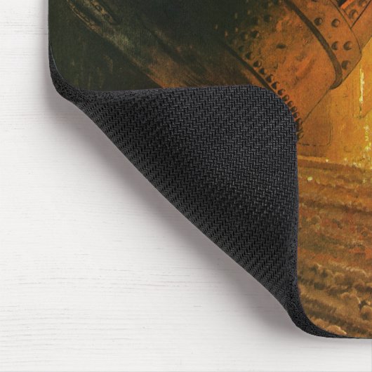 Vintages Geschäft, Stahlindustrie Mousepad (Ecke)