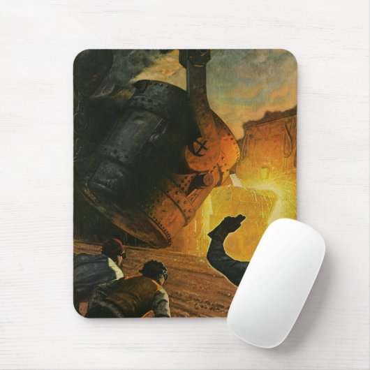 Vintages Geschäft, Stahlindustrie Mousepad (Mit Mouse)