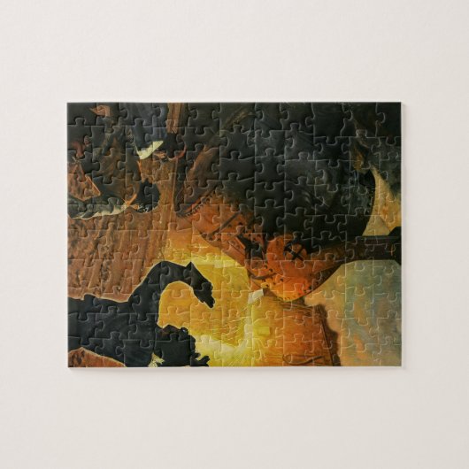 Vintages Geschäft, Stahlindustrie Puzzle (Horizontal)