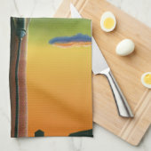 Vintages Geschäft, Steam Whistle Factory Sunrise Geschirrtuch (Viertel Falte)